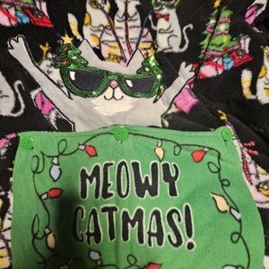 Christmas cat one piece pj